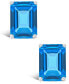 ფოტო #3 პროდუქტის Blue Topaz (4 ct. t.w.) Stud Earrings in 14K Yellow Gold or 14K White Gold
