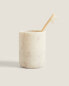 Marble-effect resin toothbrush holder