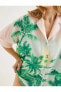 Фото #30 товара Пижама Koton Tropical Printed Button-Down Shortsleeve