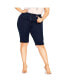 ფოტო #1 პროდუქტის Plus Size Knee Hi Waist Short