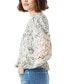 Women's Lainey Floral-Print Lace-Sleeve Blouse