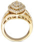 ფოტო #3 პროდუქტის Diamond Round & Baguette Navette Cluster Ring (3 ct. t.w.) in 14k Gold