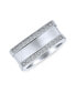 ფოტო #1 პროდუქტის Greek Key Geometric Pave CZ Accent Cubic Zirconia Cross Mens Rectangle Signet Statement Band Ring For Men .925 Sterling Silver or Stainless Steel