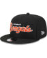 Фото #2 товара Men's Black Cincinnati Bengals Main Script 9FIFTY Snapback Hat