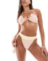 Фото #1 товара Vero Moda high waisted brazilian bikini bottoms in pastel stripe print