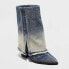 Фото #1 товара Women's Calista Boots with Memory Foam Insole - Wild Fable Blue Denim 5
