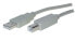 Фото #1 товара Разъем USB 2.0 A - USB 2.0 B мужской - мужской, 3 м, серый S-Conn
