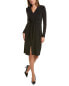 Ellen Tracy V-Neck Dress Women's Black Xs