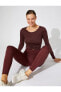 Фото #1 товара Топ Koton Crop Yoga Modal Blend Silky Texture	 Sleeves Spiral