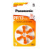 PANASONIC PR 13 Zinc Air 6 Units Batteries