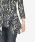 Women's Snake Print Cold Shoulder Tunic