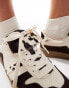 Фото #4 товара Stradivarius leather trainer in cow print