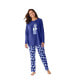 ფოტო #1 პროდუქტის Plus Size Long Sleeve Knit PJ Set