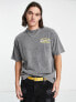 The Couture Club relaxed fit t-shirt in washed grey with world series placement prints