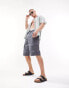 ASOS DESIGN – Cargo-Shorts in Anthrazit mit normalem Schnitt