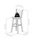 Фото #10 товара Scalera 43.68" Wood Ladder-Back Swivel Seat Bar Stool