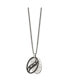 Фото #2 товара Chisel black IP-plated 2 Piece FOOTPRINTS Pendant Curb Chain Necklace