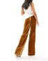 Фото #3 товара Mango flared lurex trouser in brown