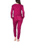 ფოტო #3 პროდუქტის Women's Crew Neck Top with Jogger