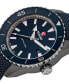 ფოტო #5 პროდუქტის Men's Swiss Automatic HyperChrome Captain Cook Blue Fabric Strap Watch 45mm