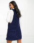 Фото #2 товара DTT Petite Lucine cord pinafore dress with pockets in navy