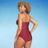 Фото #3 товара Women's Underwire Belted One Piece Swimsuit - Shade & Shore Red M