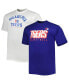 Фото #1 товара Men's Royal, White Philadelphia 76ers Big and Tall Two-Pack T-shirt Set