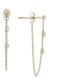 ფოტო #1 პროდუქტის Diamond Long Chain Earrings (1/6 ct. t.w.) in 10k Yellow Gold