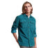 SUPERDRY Vintage Cord long sleeve shirt Hydro Dark Turquoise, L - фото #1