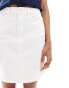 DTT Tall Gabby high waist denim skirt in white