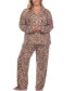 Фото #2 товара Women's Plus Size Pajama Set, 2 Piece
