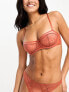 Calvin Klein CK Black unlined balcony bra in bright orange