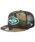 Фото #2 товара Men's Camo New York Jets Main Trucker 9FIFTY Snapback Hat