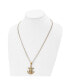 ფოტო #2 პროდუქტის Yellow IP-plated Mariner's Cross Pendant Curb Chain Necklace