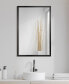 Фото #7 товара Contempo Brushed Stainless Steel Rectangular Wall Mirror, 24" x 36"