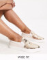 ASOS DESIGN Wide Fit Dreamy slip on trainers in rose gold sequin