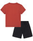 ფოტო #2 პროდუქტის Toddler Boys Patch T-shirt and Shorts, 2-Piece Set