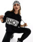 Threadbare Ski hooded jumper in monochrome