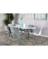 2-Piece Metal Heather Upholstered with Open Back Dining Chairs Set