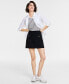 Фото #1 товара Women's Ponté-Knit Mini Skirt, Created for Macy's