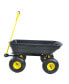 Folding Poly Garden Dump Truck, 10" Pneumatic Tires, 300 lb Capacity