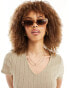 AIRE ceres rectangle sunglasses in pearly bronze