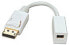 Фото #5 товара Lindy DisplayPort: DP(M) /Mini-DP(F) - 0.15 m - DisplayPort - Mini DisplayPort - Male - Female - White