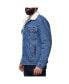 Фото #4 товара Men's Sherpa Lined Denim Jacket Classic Button Up Jean Trucker Coat