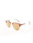 Фото #8 товара ASOS DESIGN retro sunglasses in tort with gold flash lens