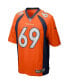 Men's Mark Schlereth Orange Denver Broncos Game Retired Player Jersey