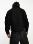 COLLUSION Unisex oversized denim jacket in black