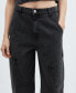 ფოტო #3 პროდუქტის Women's Mid-Rise Slouchy Cargo Jeans