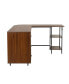 Фото #14 товара Wood L-Shape Home Office with Storage Two-Tone Desk