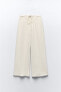 Faded cotton wide-leg trousers
